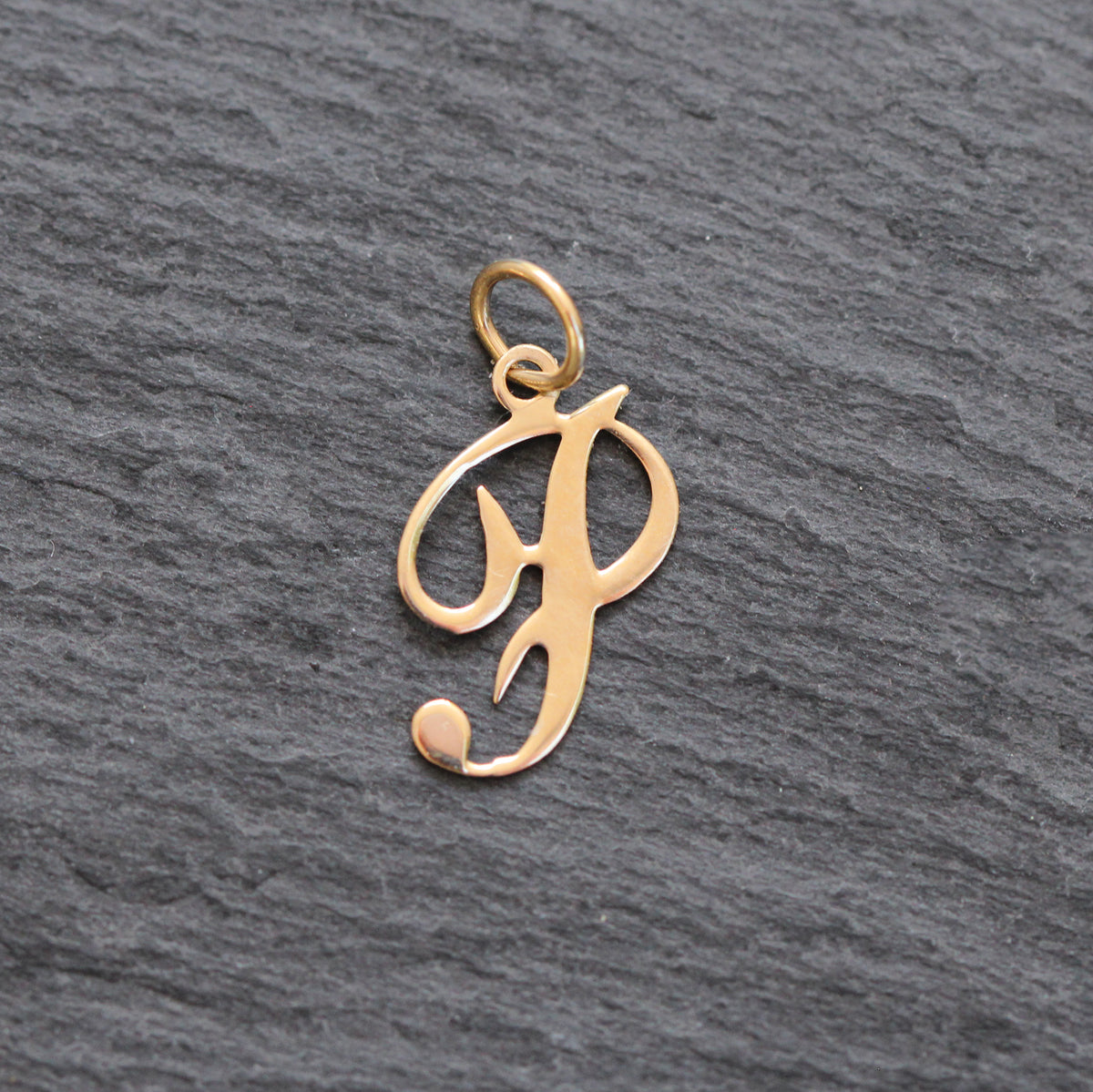 14k Gold Letter P Initial Pendant– Nova Lita Vintage